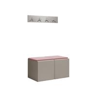GARDEROBEN-SET Orion VI - Kaschmir/Rosa, Holzwerkstoff/Kunststoff (84/42/46cm) - MIRJAN24