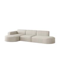 ECKSOFA Palma In Scala - Beige, Holzwerkstoff/Textil (296/165cm) - Fun Möbel