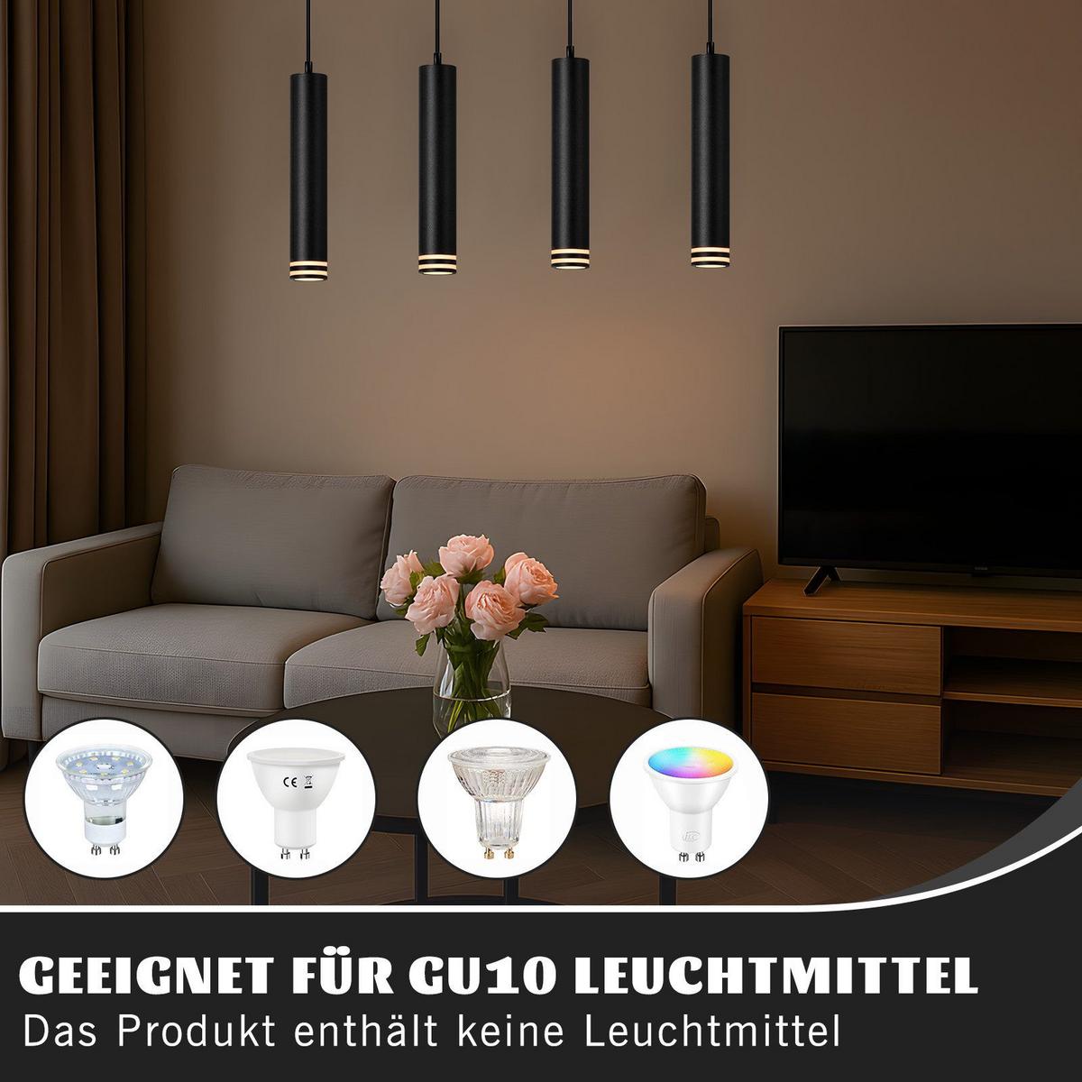 PENDELLEUCHTE BLAKE Ⅲ 155/30/6 cm - Schwarz, Metall (155/30/6cm) - Nettlife