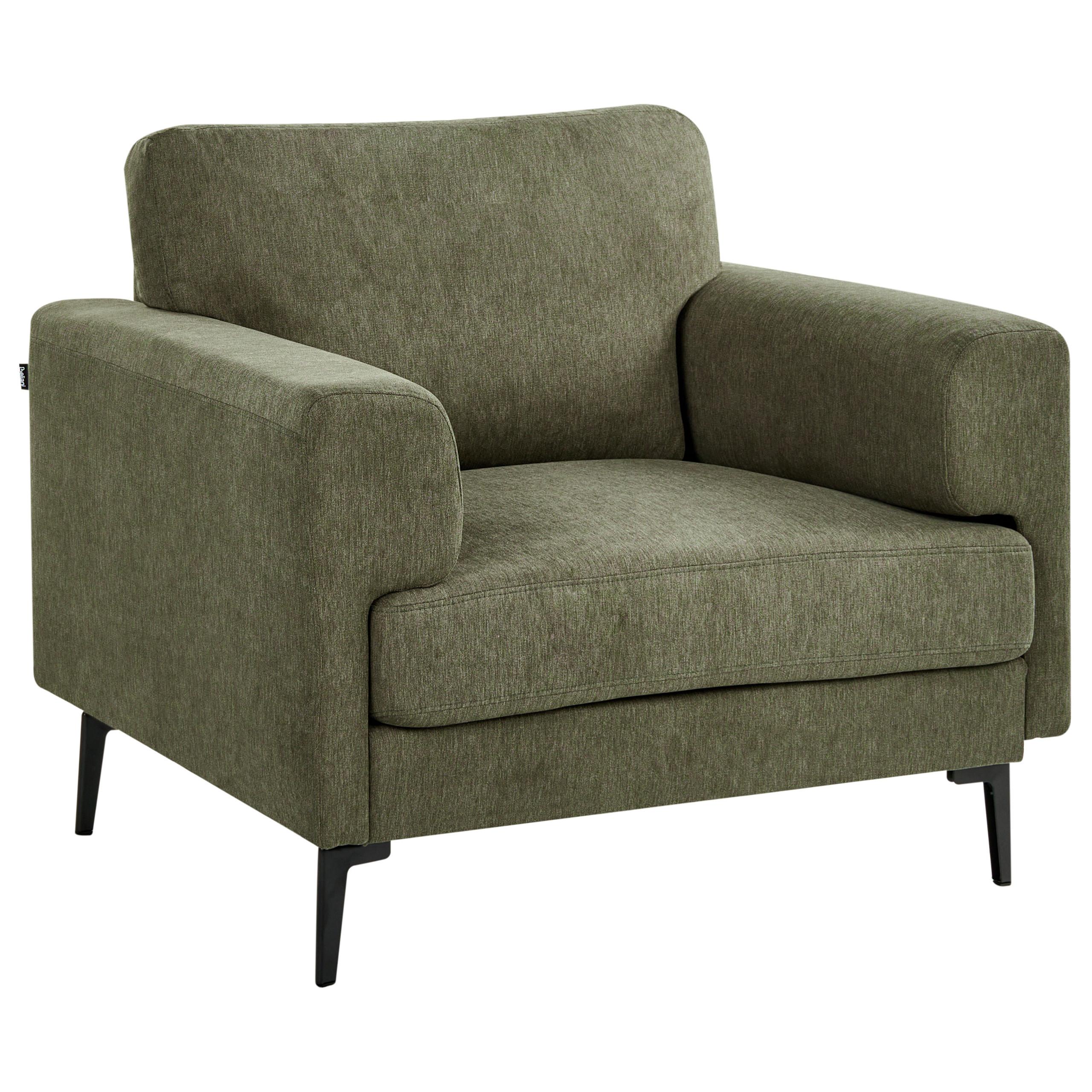 SESSEL Stoff Grün Lousto - Grün, Textil (102/85/65cm) - Beliani