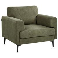 SESSEL Stoff Grün Lousto - Grün, Textil (102/85/65cm) - Beliani