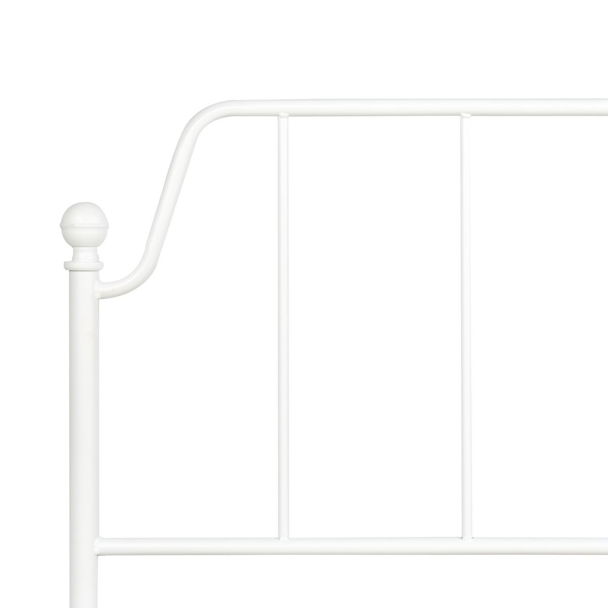 BETT mit Lattenrost 140x200 cm Weiß Mauressac - Weiß, Metall (140/200cm) - Beliani