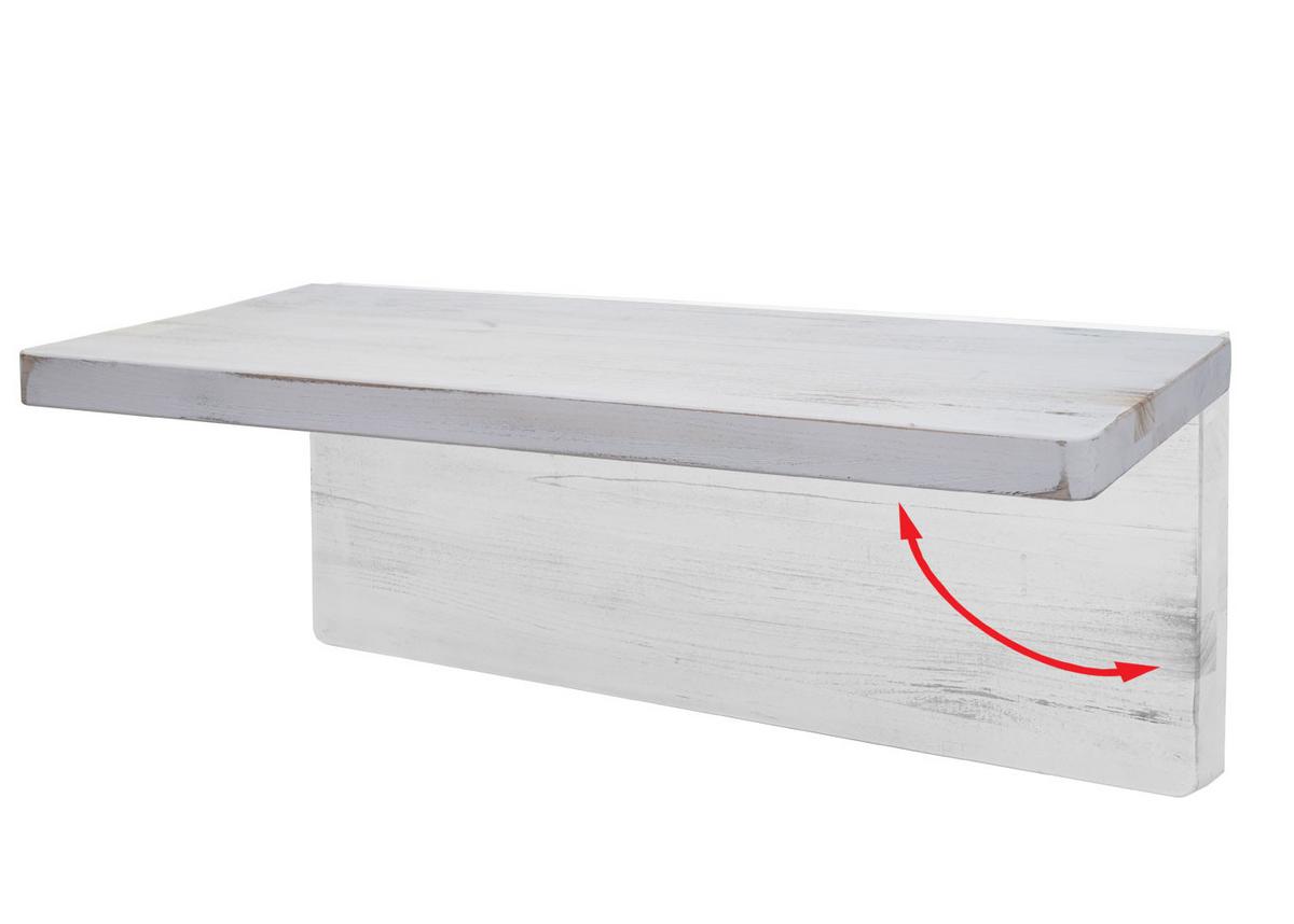 WANDTISCH KLAPPBAR rechteckig Reinweiß - Weiß, Holz (100/20/50cm) - MCW
