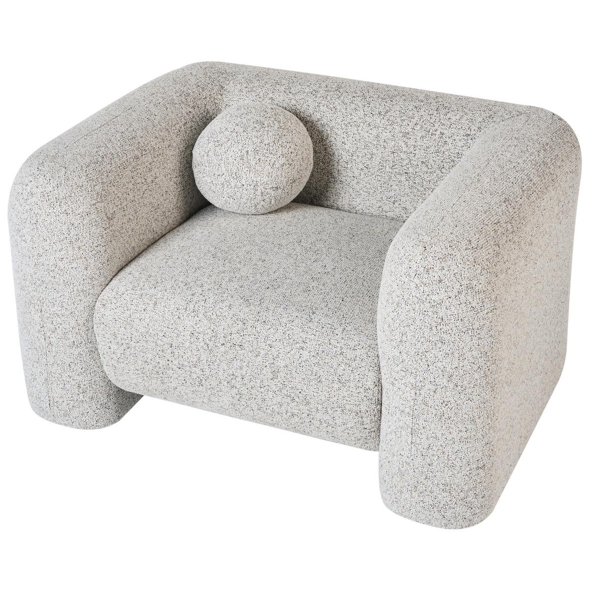 SESSEL Beige Leiren - Beige, Textil (110/66/87cm) - Beliani