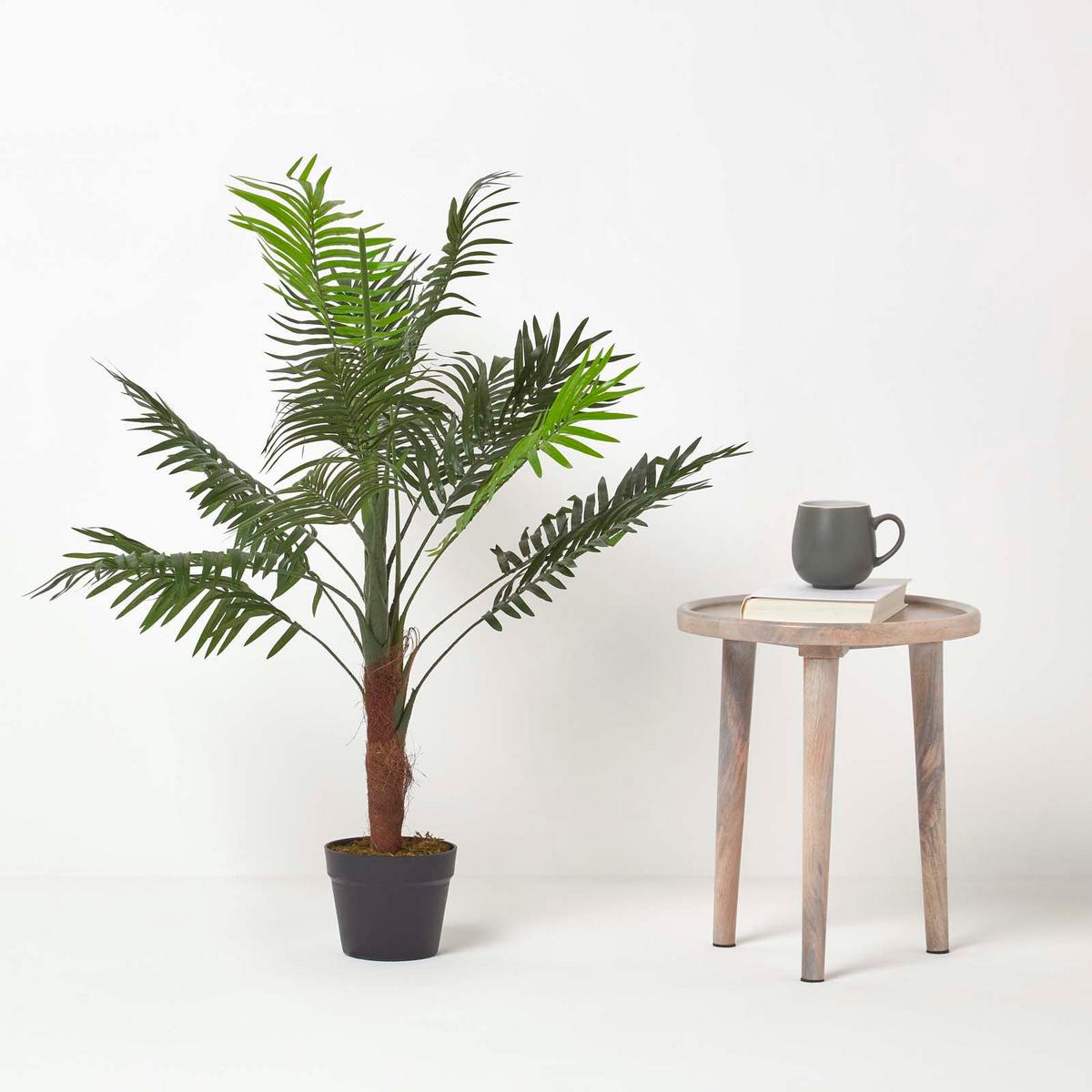 KUNSTPALME Mini, 100 cm - Grün, Kunststoff (100cm) - Homescapes