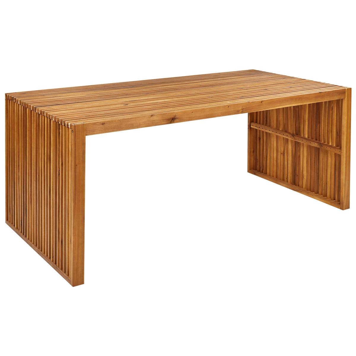 GARTENMÖBEL SET 6-Sitzer Akazienholz hellbraun 3-teilig Sulzano - Hellbraun, Holz - Beliani