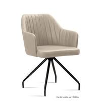 ARMLEHNSTUHL (2er-Set) Dinara 58x81x60 Schwarz/Natur - Schwarz/Naturfarben, Kunststoff (60/81/58cm) - 58aufmkessel
