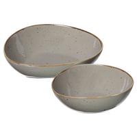 SERVIERSCHALEN-SET Taste taupe 2-tlg. - Taupe, Keramik (2/2/2cm) - Ritzenhoff Breker