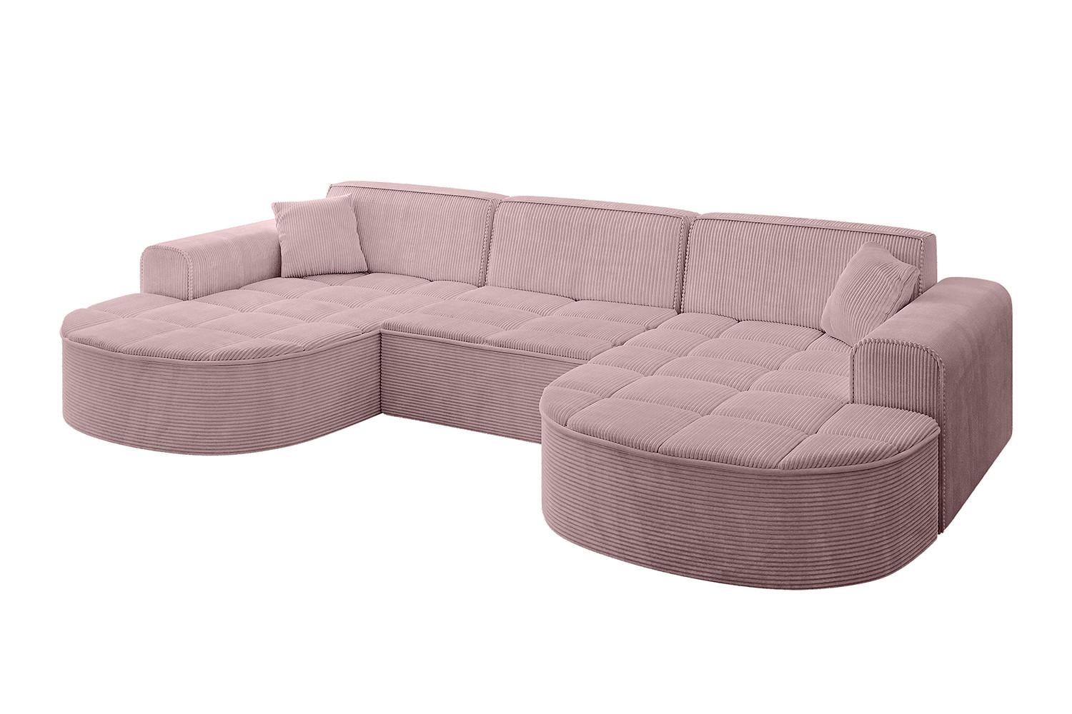 WOHNLANDSCHAFT TARO-U1 - 303x171x79,5 cm Rosa - Rosa, Holzwerkstoff/Textil (303/79.5/171cm) - ALTDECOR