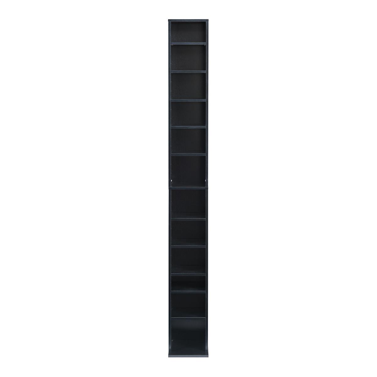 CD-REGAL Høyset - Schwarz, Holzwerkstoff (20/175/20cm) - [en.casa]