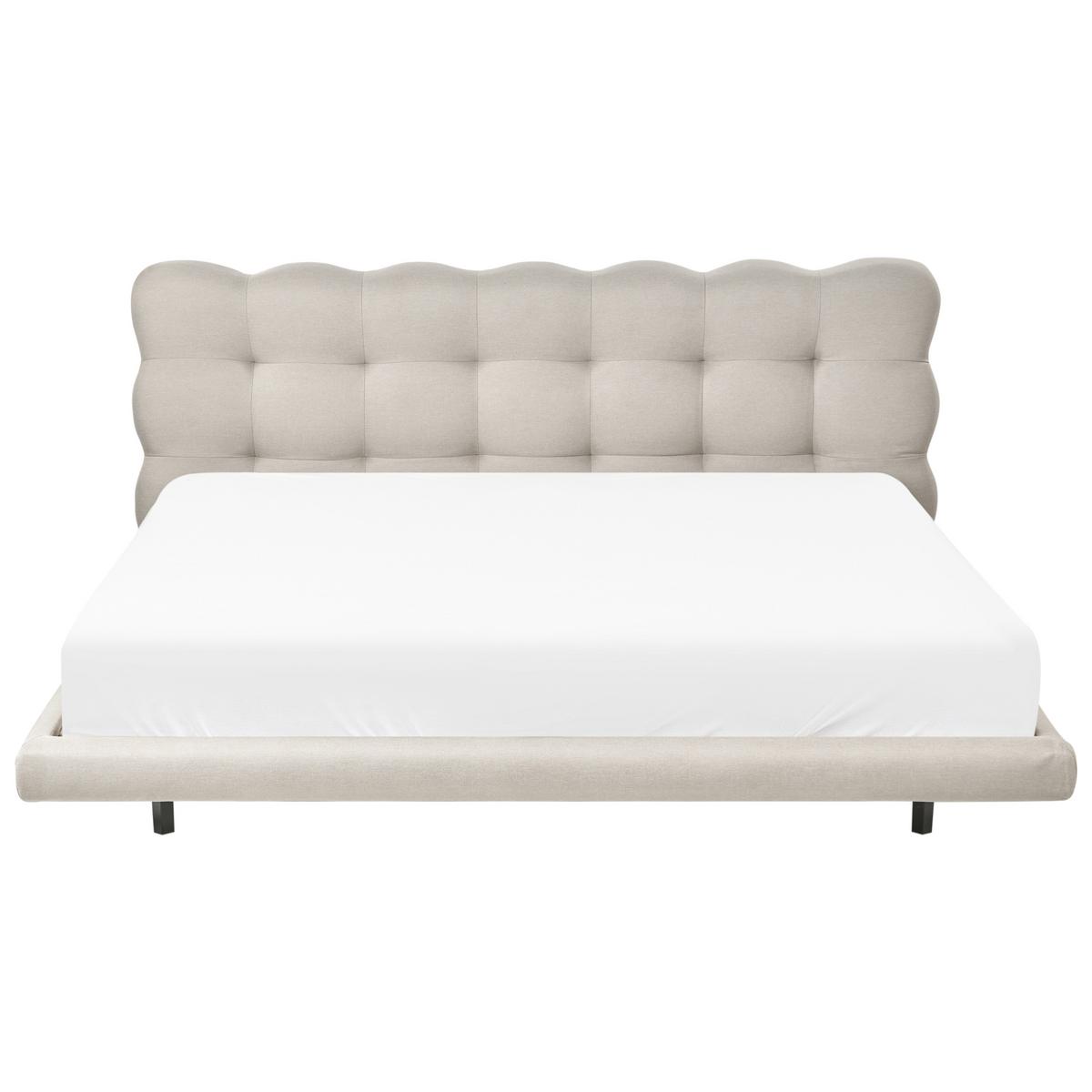 BETT mit Lattenrost 180/200 cm Stoff Beige Soulisse - Beige, Textil (180/200cm) - Beliani