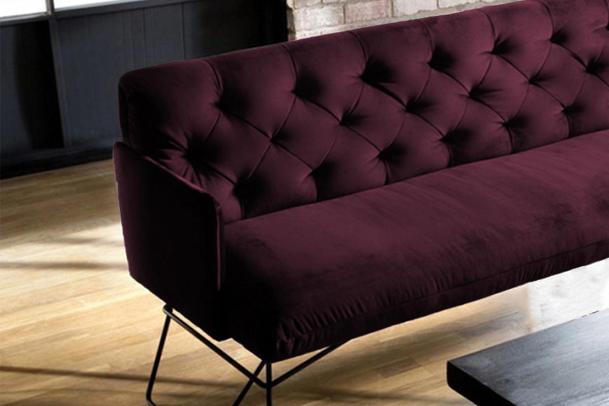 ESSZIMMERBANK CHARME Violett Velvet - Violett, Textil (166/85/68cm) - KAWOLA