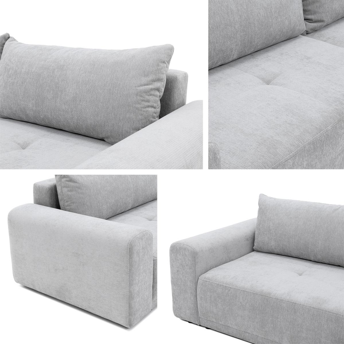 ECKSCHLAFSOFA Passo, Seite: Links - Hellbraun/Schwarz, Holz/Kunststoff (265/166cm) - MIRJAN24