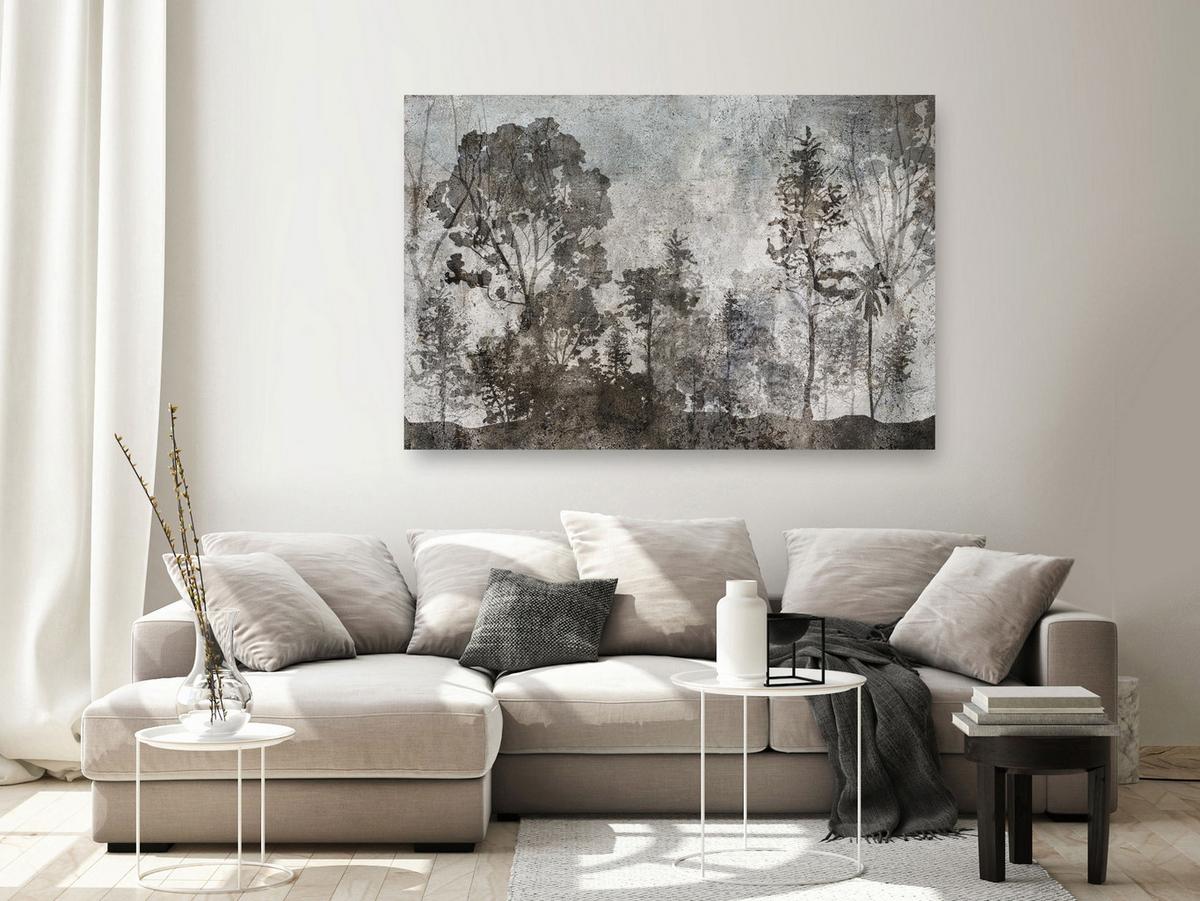 KUNSTDRUCK Schwarz-Weiß 60/40 cm - Schwarz, Textil (60/40cm) - KUNSTLOFT