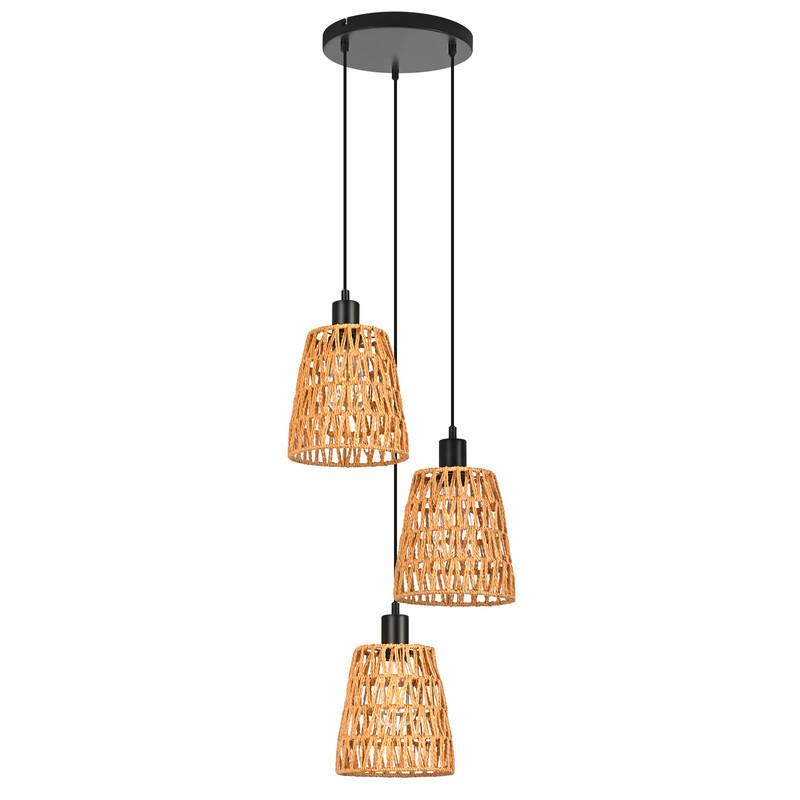 PENDELLEUCHTE BAILEY Ⅲ 25/25/120 cm - Schwarz, Metall (25/25/120cm) - Nettlife