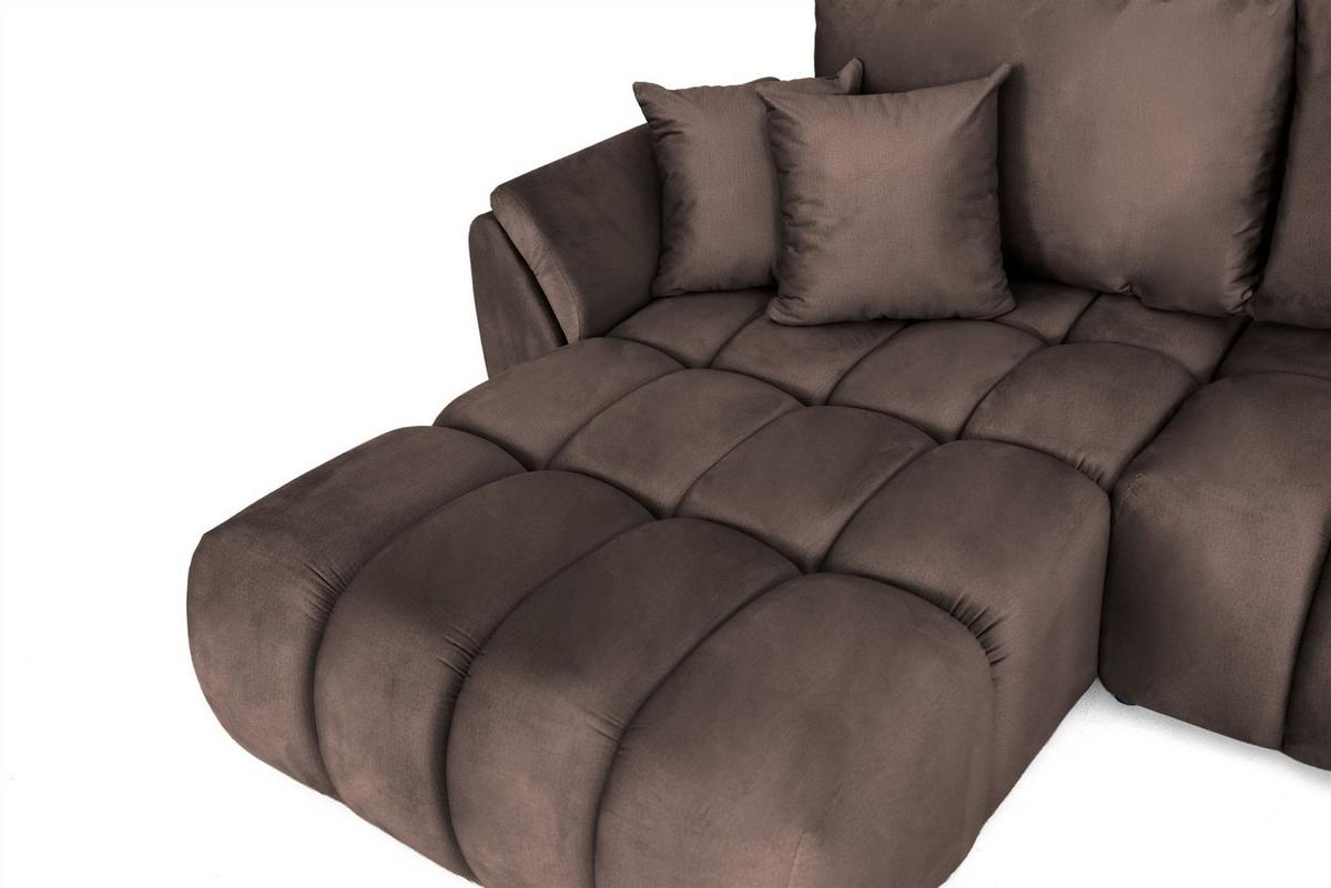 ECKSOFA Collin Mit Schlaffunktion - Braun, Holzwerkstoff/Textil (280/185cm) - Fun Möbel