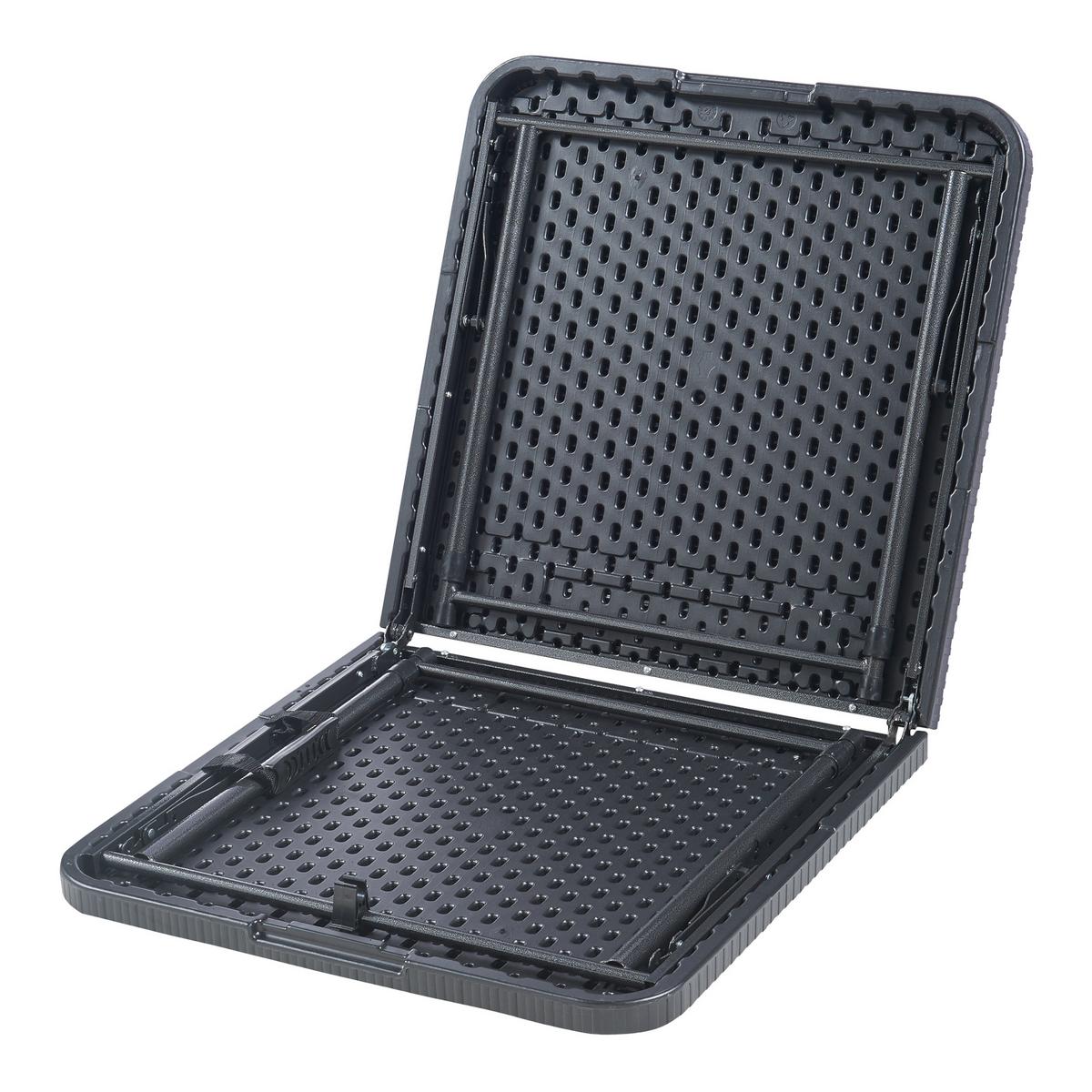 KLAPPTISCH Adelfia - Anthrazit, Kunststoff/Metall (120/60/90cm) - [en.casa]