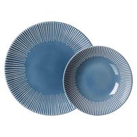 TAFELSERVICE Banda Blau 12-tlg. - Blau, Keramik (2/2/2cm) - Ritzenhoff Breker