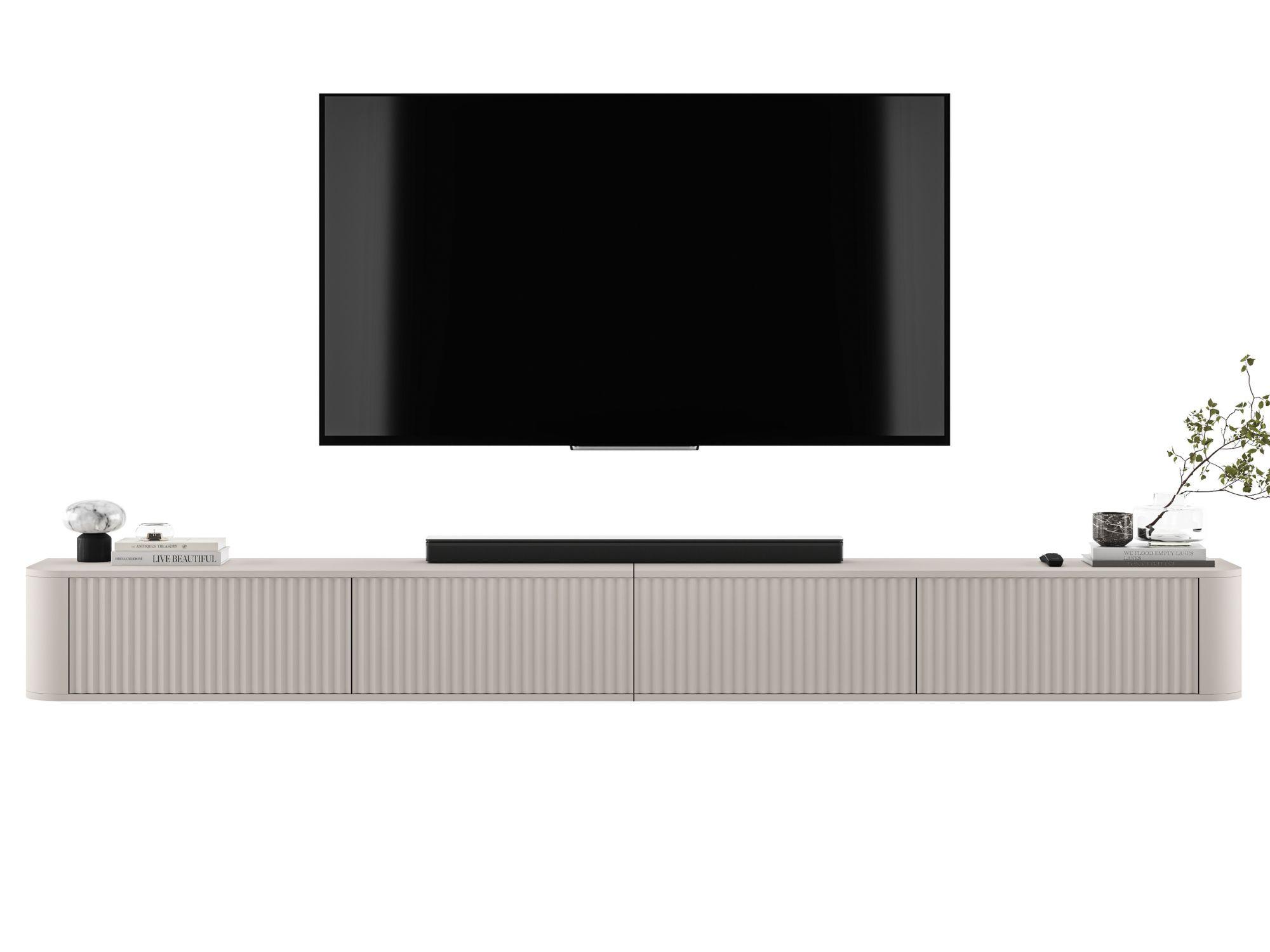 TV-LOWBOARD 2er-Set Aurora Kaschmir matt 280 cm - Kaschmir, Holzwerkstoff (280/30/35cm) - Meble Lindner