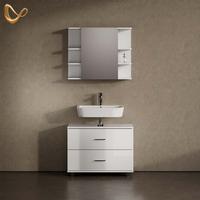 BADMÖBEL-SET Eisak Weiß Hochglanz 2 Teile, Unterschrank 80 cm - Weiß Hochglanz, Holzwerkstoff (80/60/33cm) - Livinity®