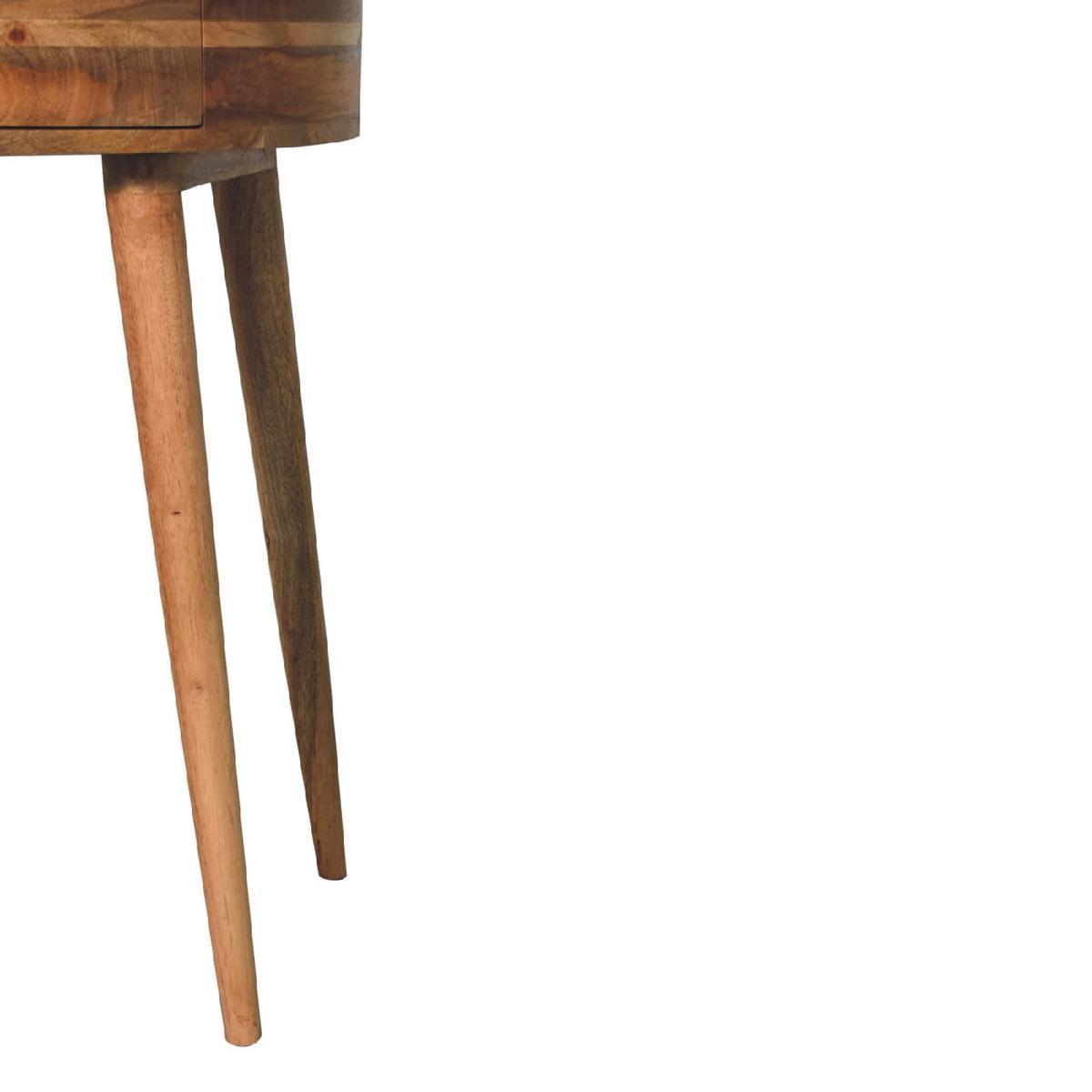 KONSOLE Odyssey Eichenoptik, 1 Schublade, Beige - Beige/Messingfarben, Holz/Metall (40/70/80cm) - Artisan Furniture