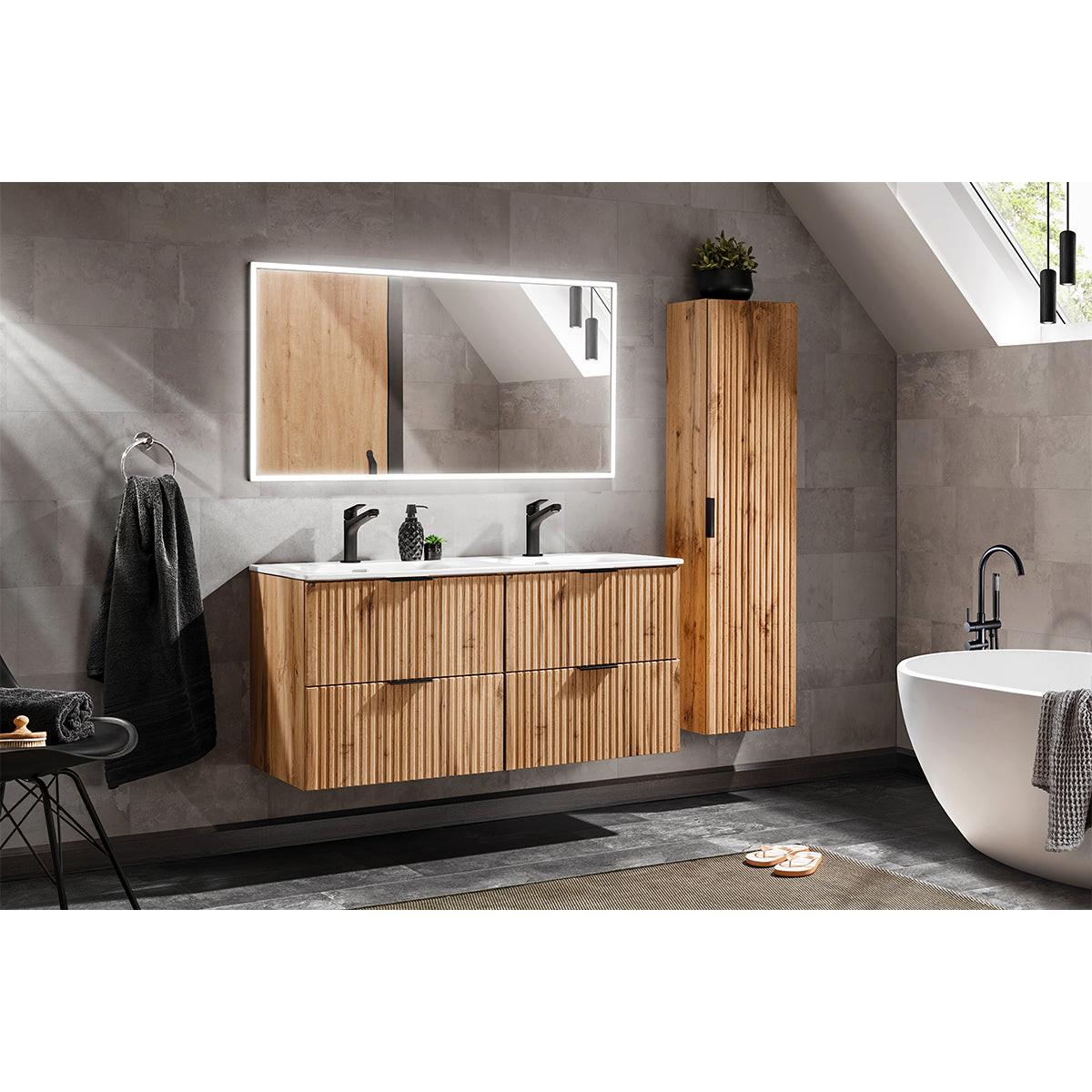 WASCHTISCHUNTERSCHRANK 120.4cm Adriel Holz - Braun, Holzwerkstoff (120.4/57/46cm) - Petits-meubles