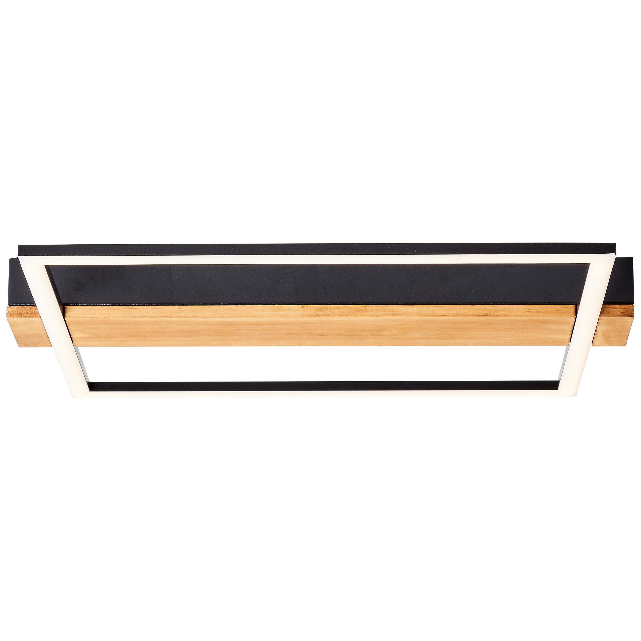 DECKENLEUCHTE Loneos G99746/76 - Schwarz, Holz (45/40/4.6cm) - Brilliant