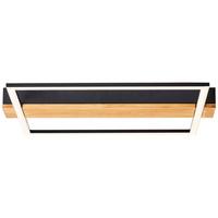 DECKENLEUCHTE Loneos G99746/76 - Schwarz, Holz (45/40/4.6cm) - Brilliant
