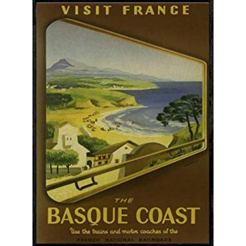 POSTER Baskische Küste A3 Rahmenlos - Klar, Papier (29.7/5/42cm) - Nacnic