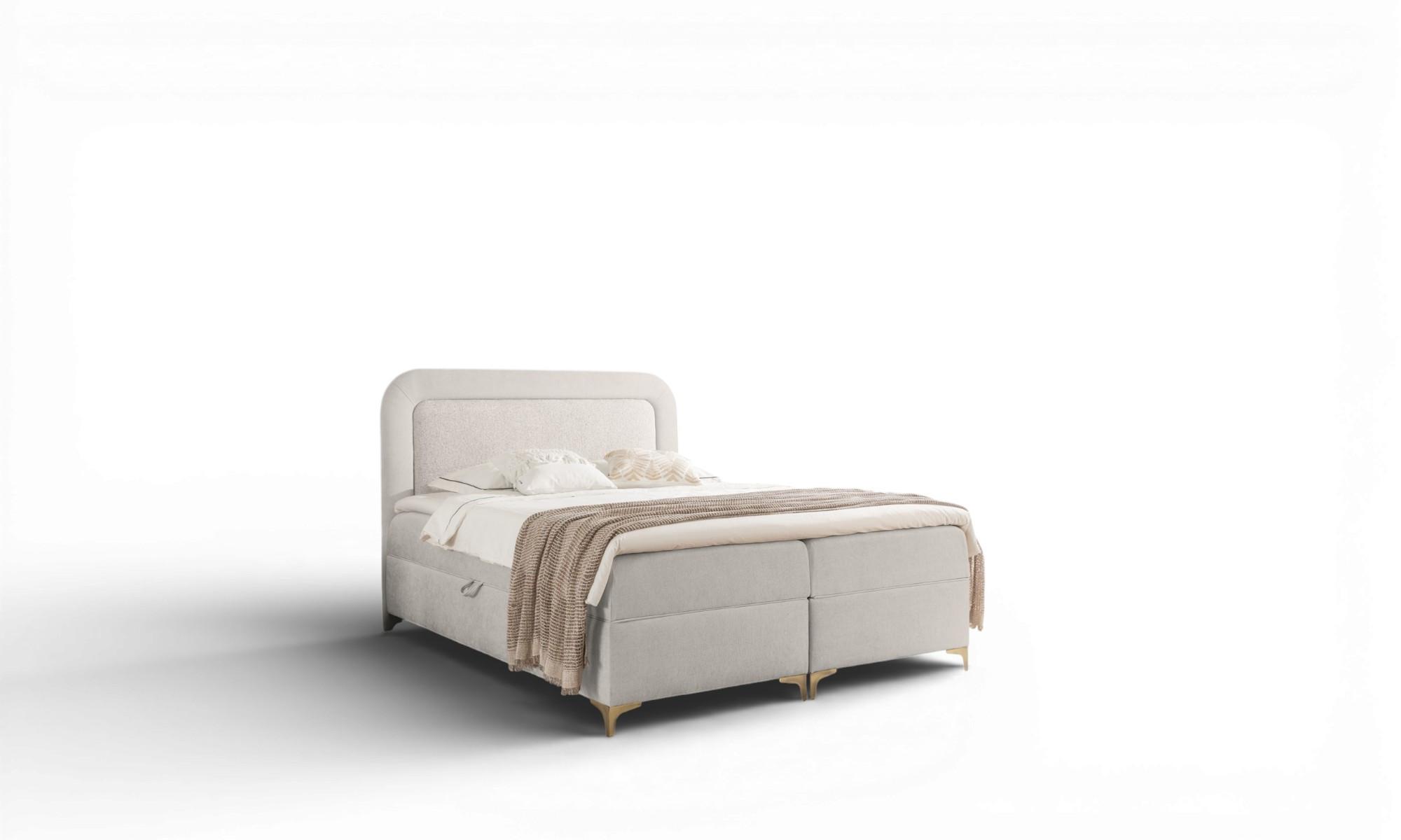BOXBETT Willow - Hellgrau, Holzwerkstoff/Textil (120/200cm) - Fun Möbel