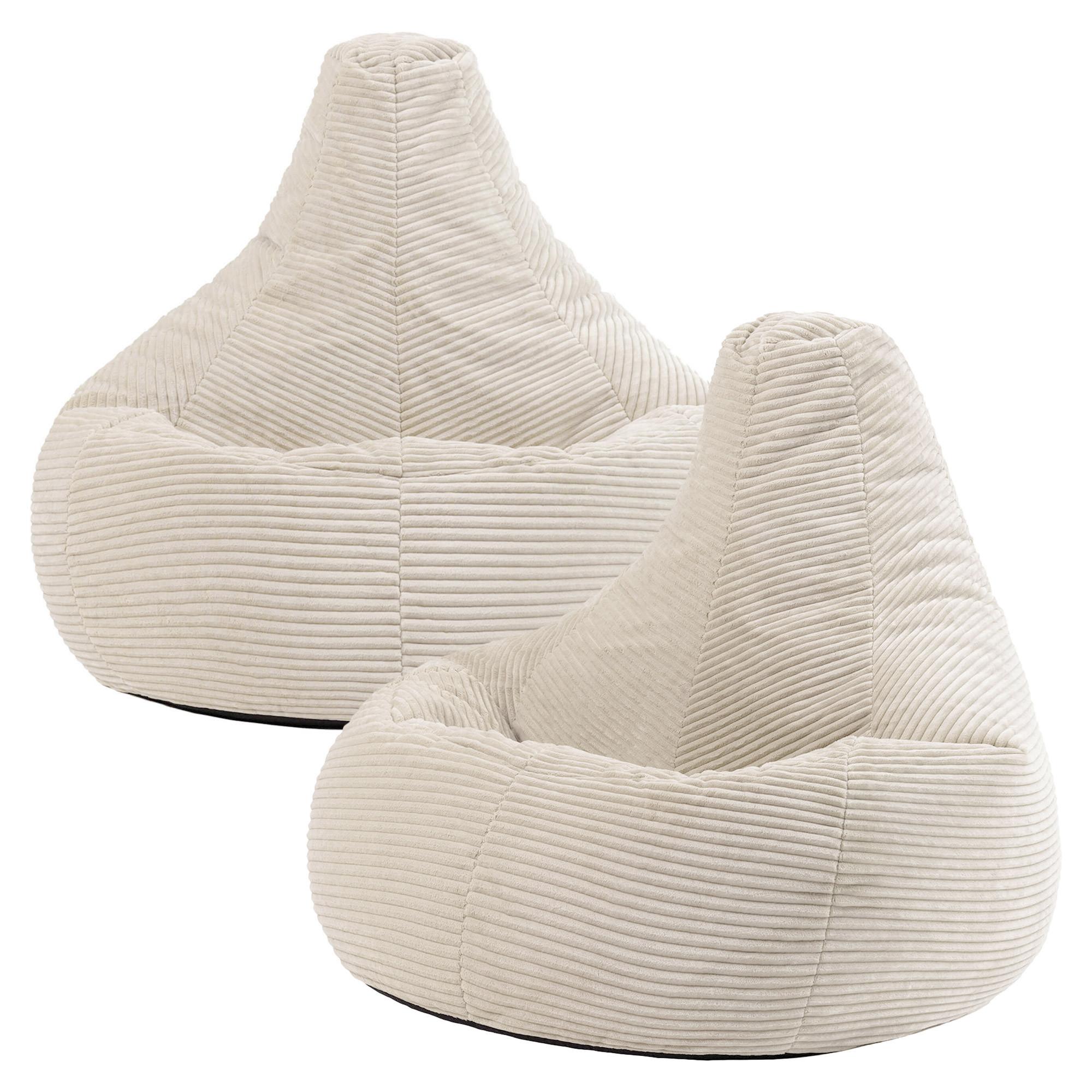 SITZSACK Sessel aus Cord 2-tlg. - Beige, Textil (82/76/82cm) - icon