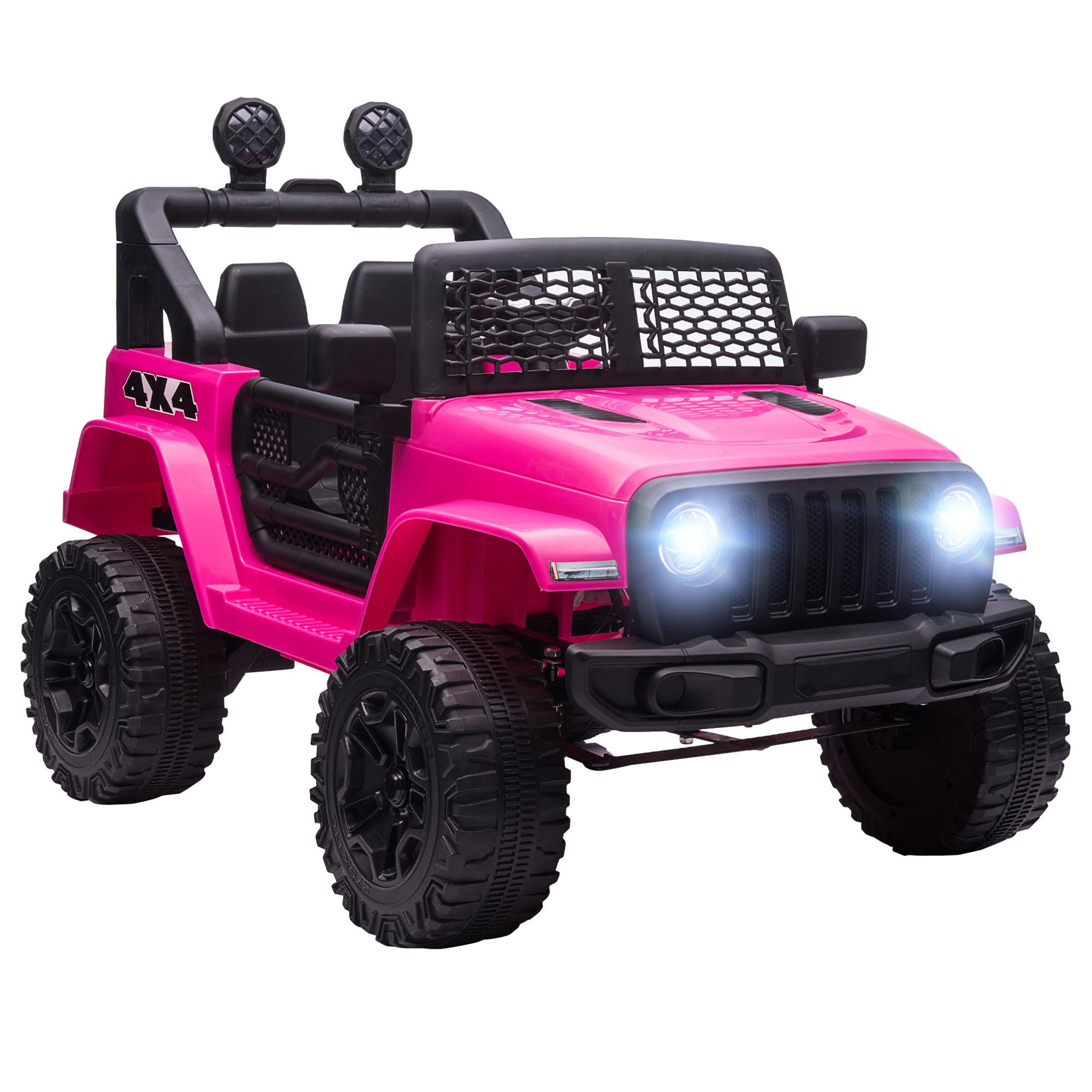 KINDER-ELEKTROAUTO aus Kunststoff Metall Rosa - Rosa, Kunststoff (100/65/72cm) - HOMCOM