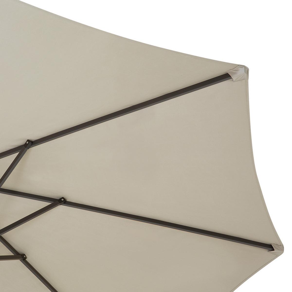 DOPPELSONNENSCHIRM beige 270/460 247 cm Sibilla - Beige, Textil (460/270cm) - Beliani