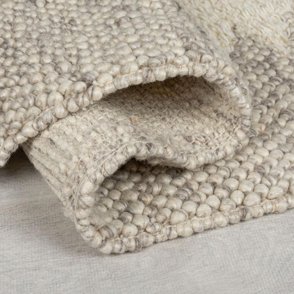 WOLLTEPPICH handgewebt MEDWAY, mit Bordüre, Beige, 80 x 150 cm - Beige, Textil (150/80cm) - KADIMA DESIGN