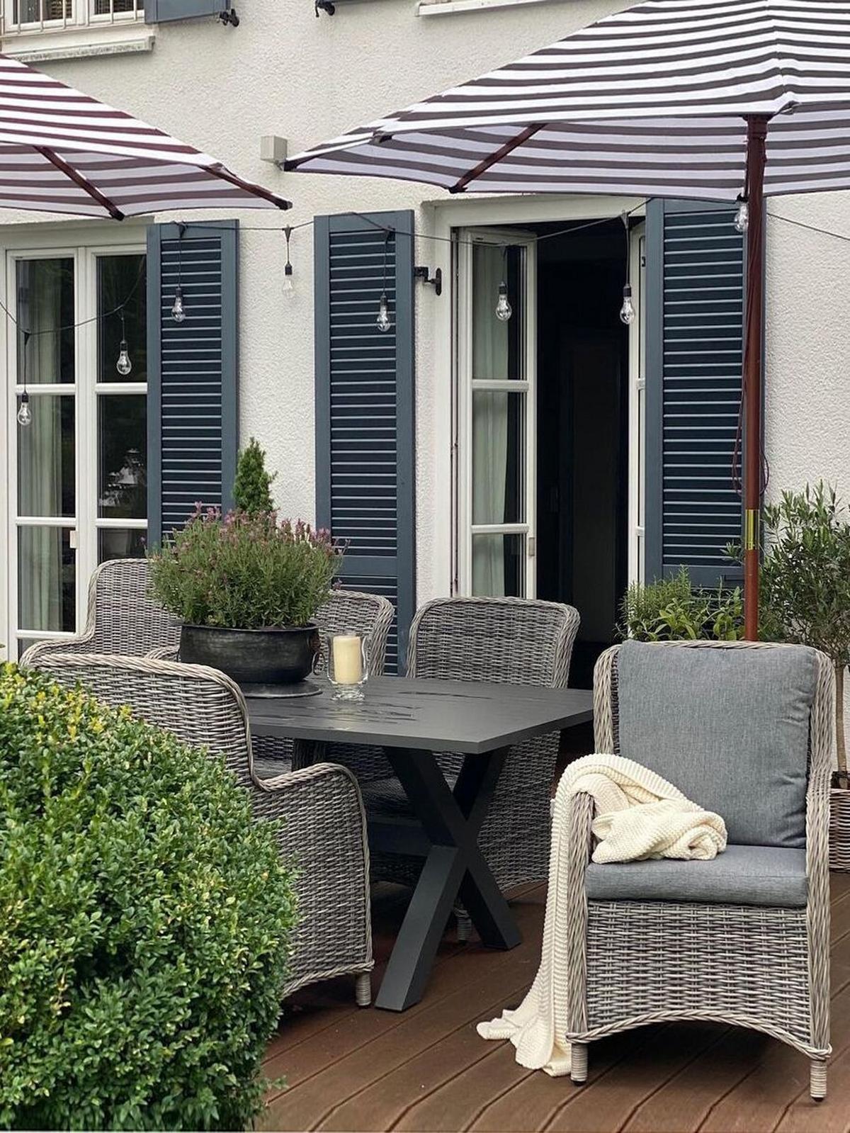 GARTENMÖBEL SET 6-Sitzer Aluminium grau Cascais - Grau, Kunststoff - Beliani