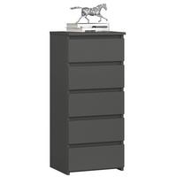 KOMMODE Graphit Grau 92/40/35 - Graphitfarben, Holzwerkstoff (40/92/35cm) - RAUMHIRSCH FURNITURE