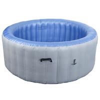 ERSATZ-WHIRLPOOL rund Grau, Blau - Blau/Grau, Textil (180/63/180cm) - MCW