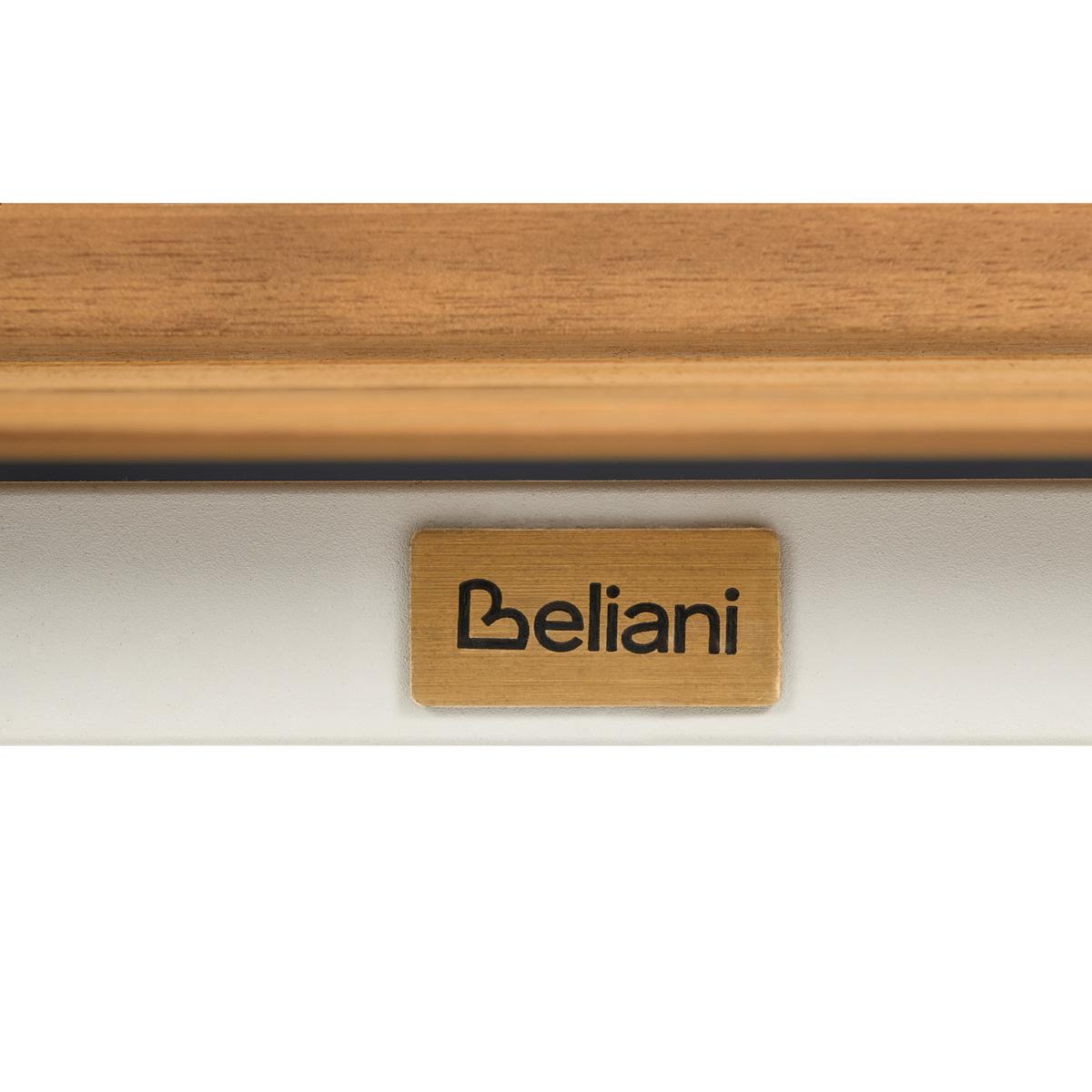 GARTENSTUHL 2er Set Akazienholz Braun Corricella - Creme, Holz (47/90/54cm) - Beliani