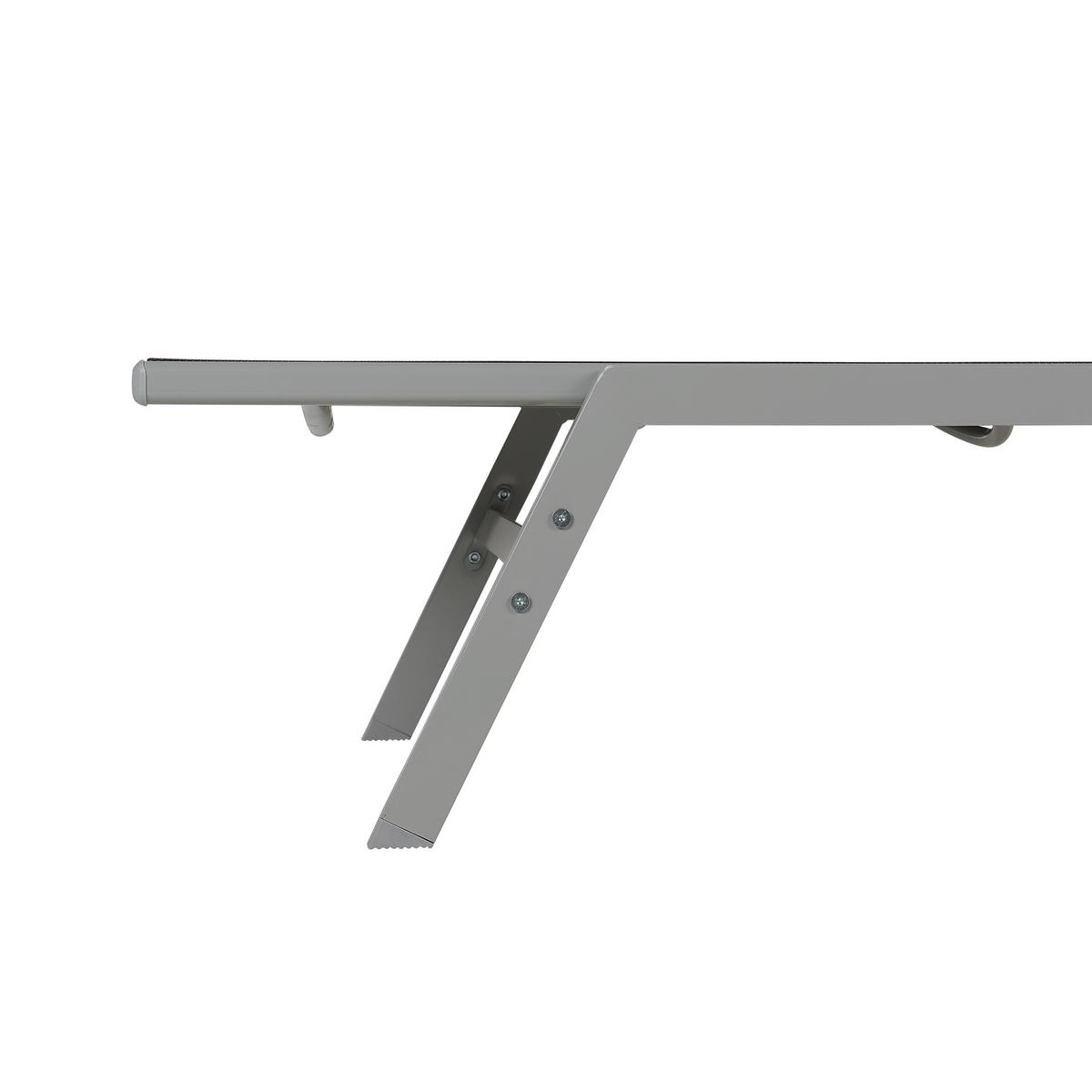 GARTENLIEGE schwarz Noli - Schwarz, Metall (197/96/53cm) - Beliani