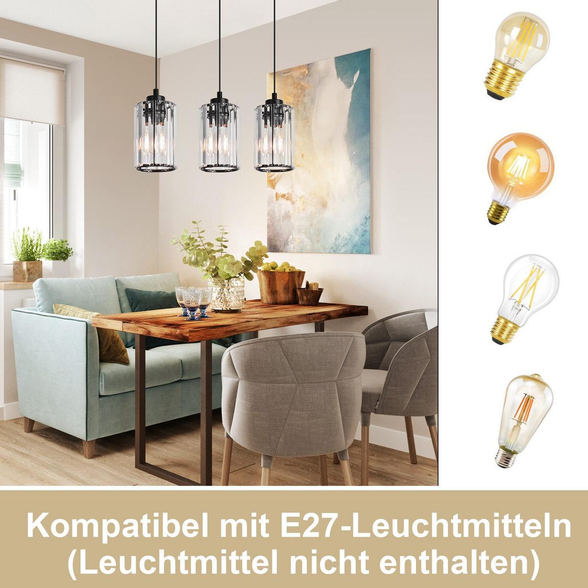 PENDELLEUCHTE Marr 40/5/140 cm - Schwarz, Metall (5/40/140cm) - Nettlife