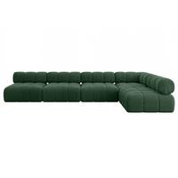 ECKSOFA modulares Sofa Samaro-L3 - 380x190x70 cm Grün Cord - Grün, Holzwerkstoff/Textil (380/190cm) - ALTDECOR