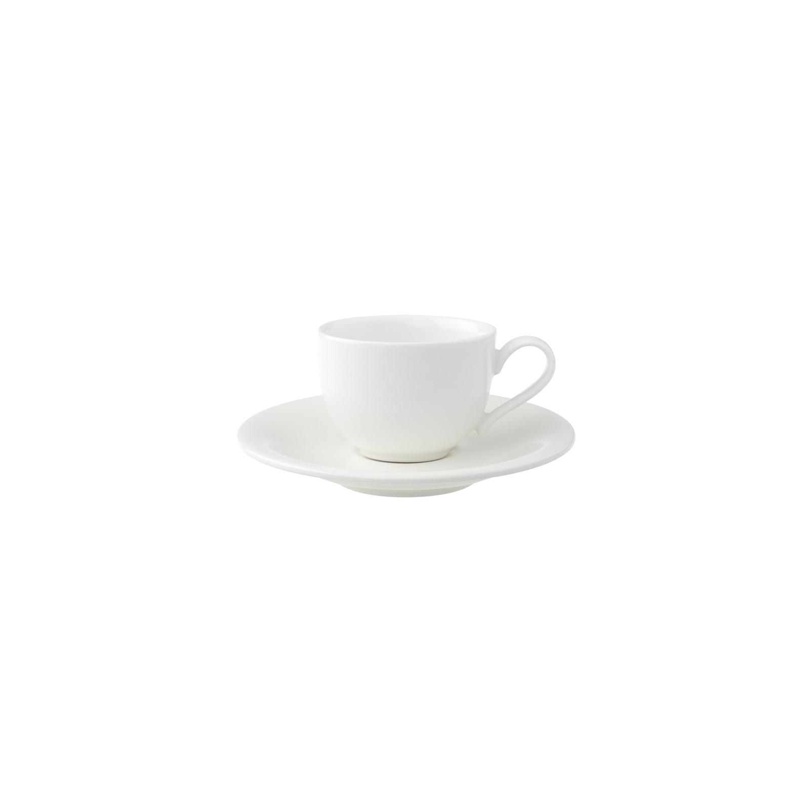 ESPRESSOTASSE MIT UNTERTASSE New Cottage Basic weiß 50 ml - Weiß, Keramik (12/6.1/12cm) - Villeroy & Boch