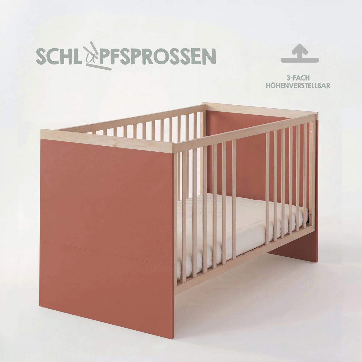 KINDERBETT Jimmy Mauve - Mauve, Holzwerkstoff (70/140cm) - Roba