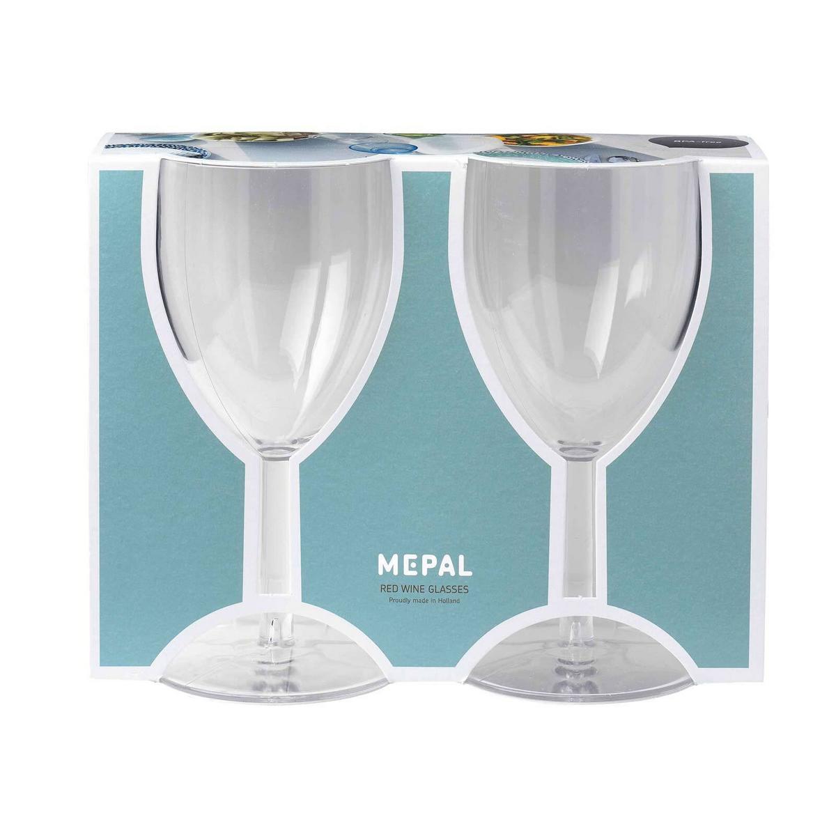 KUNSTSTOFF-ROTWEINGLÄSER Outdoor transparent 300 ml 2er Set - Transparent, Kunststoff (0.3L) - Mepal