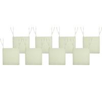 GARTENSTUHLKISSEN 8er-Set Hellgrün 46/46 cm Sassari Premium - Hellgrün, Textil (46/5/46cm) - Beliani