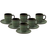 KAFFEETASSEN MIT UNTERTASSEN Lave Vert 190 ml 6er Set - Grün, Keramik (15.2/9.9/15.3cm) - like.Villeroy & Boch
