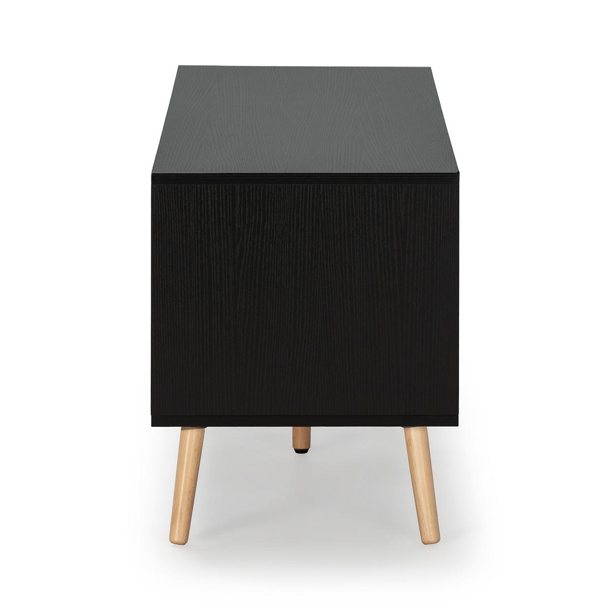 TV-ELEMENT Apolo 2 Schubladen, Schwarz/Holzfarbe - Schwarz, Holzwerkstoff (136/49/40cm) - VS Venta-stock