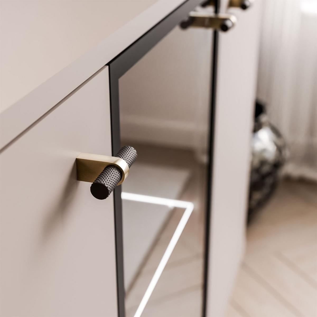 SIDEBOARD ELODIE 3T mit LED-Beleuchtung Kaschmir - Kaschmir, Holzwerkstoff (150/81/40cm) - Lookway