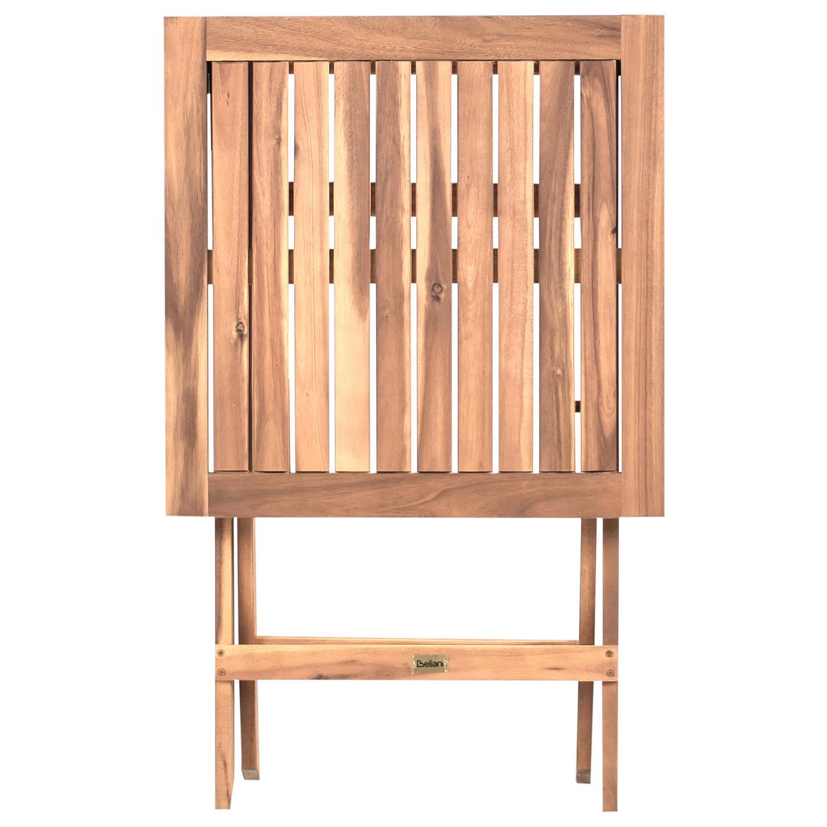 BISTRO-SET Akazienholz Braun/Schwarz Coniolo - Braun, Holz - Beliani