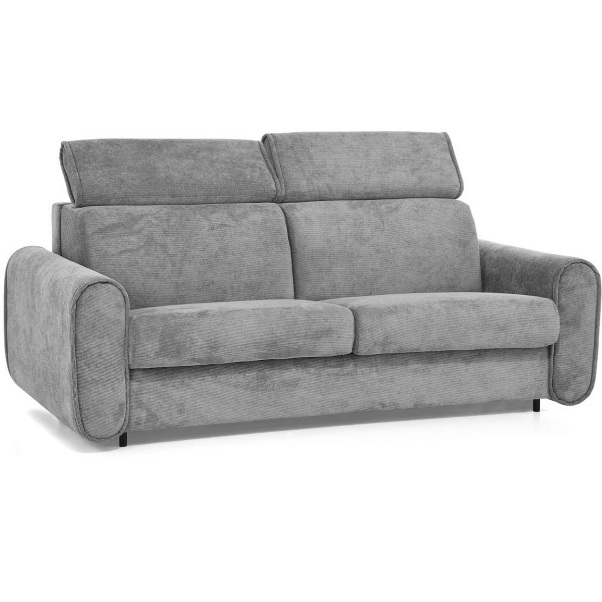 SCHLAFSOFA Pavarti mit italienischem Gestell, 160x195, Grau - Schwarz/Grau, Holzwerkstoff/Textil (214/88/100cm) - Beautysofa